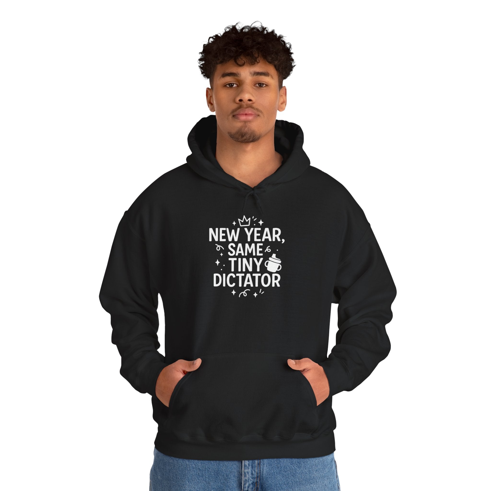 New Year Tiny Dictator Hoodie - Cozy Sweatshirt for Parents, Unisex Gift, Fun Holiday Apparel, Baby Wear Celebration