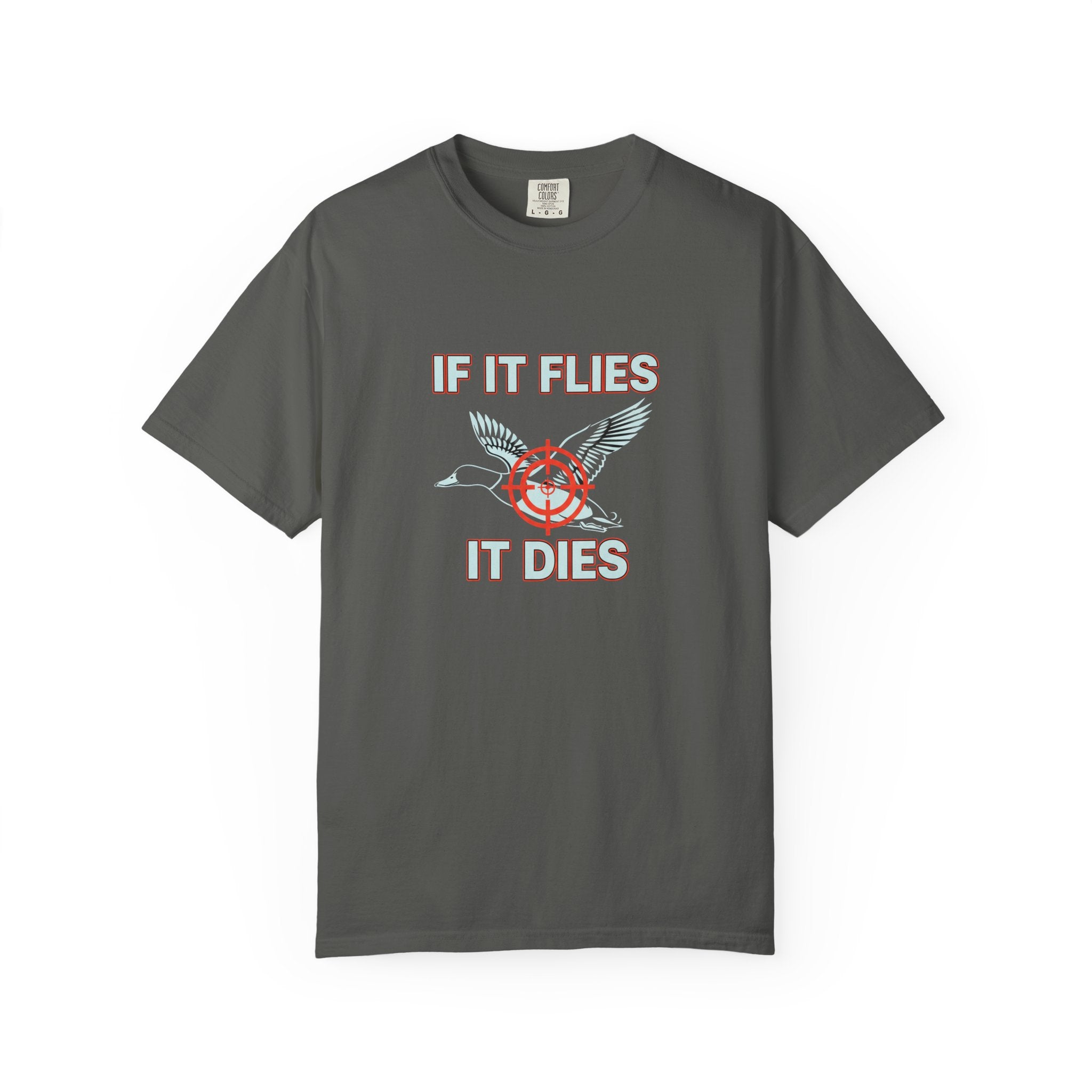 Vintage-Inspired Graphic T-Shirt "If It Flies, It Dies"
