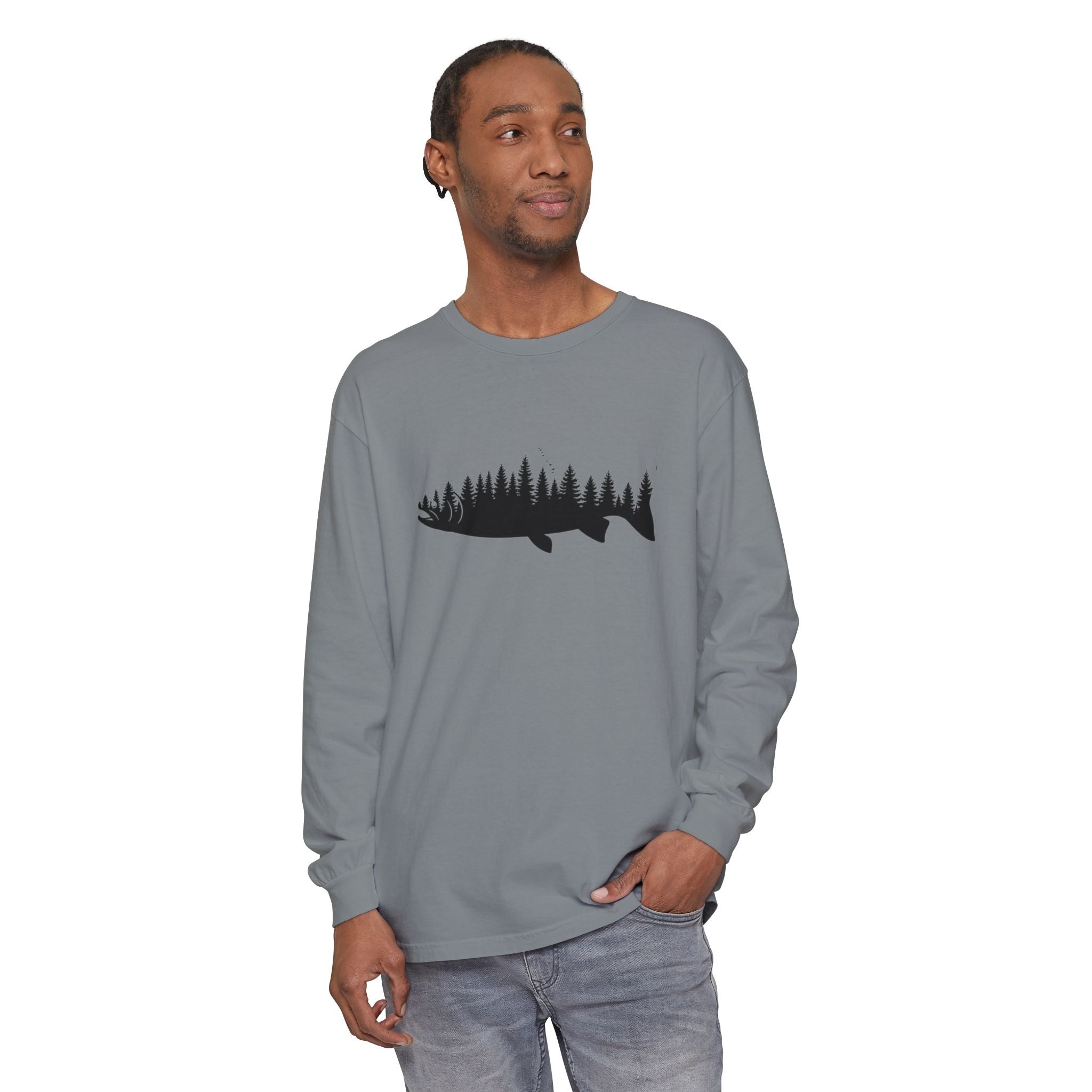 Forest Silhouette Long Sleeve T-Shirt