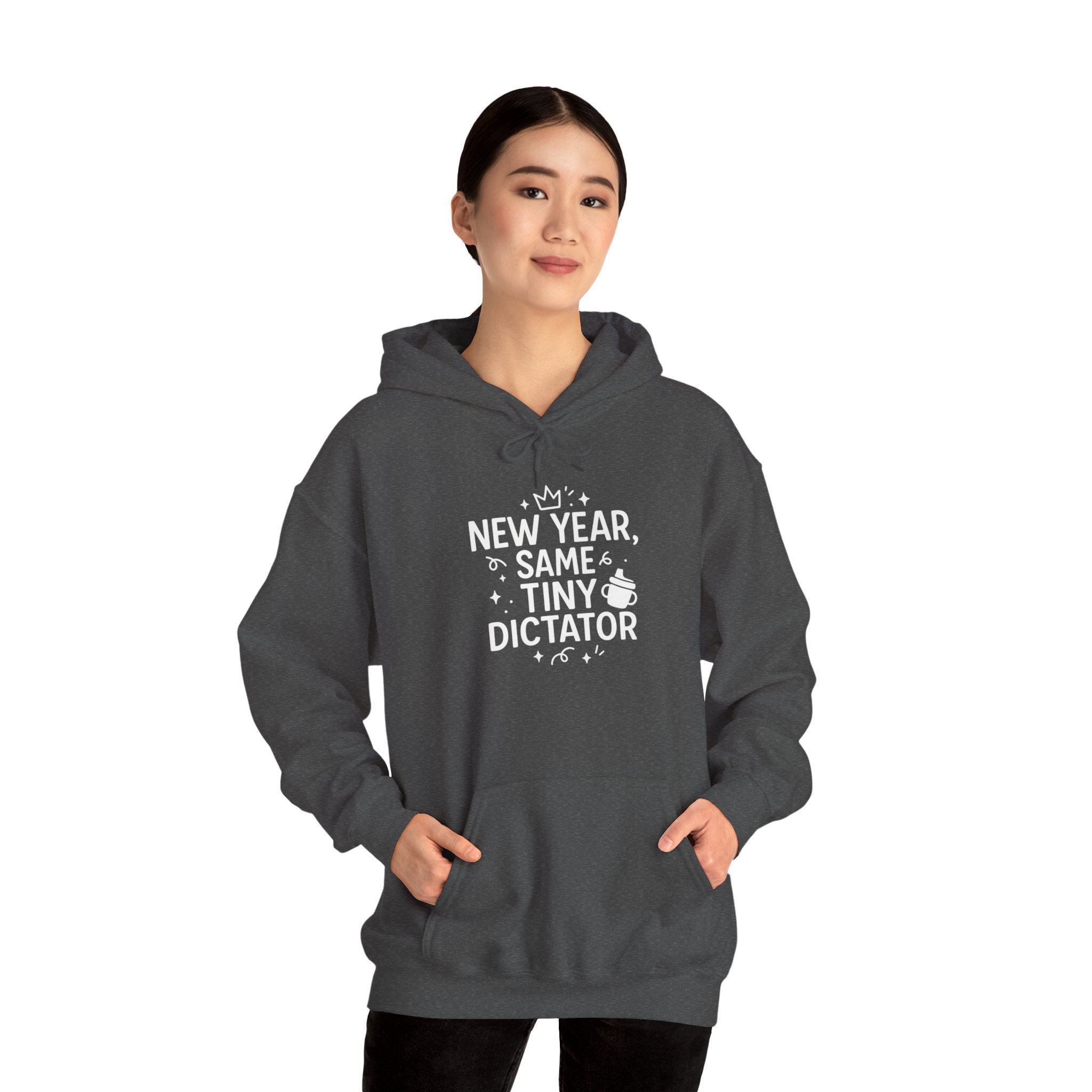 New Year Tiny Dictator Hoodie - Cozy Sweatshirt for Parents, Unisex Gift, Fun Holiday Apparel, Baby Wear Celebration