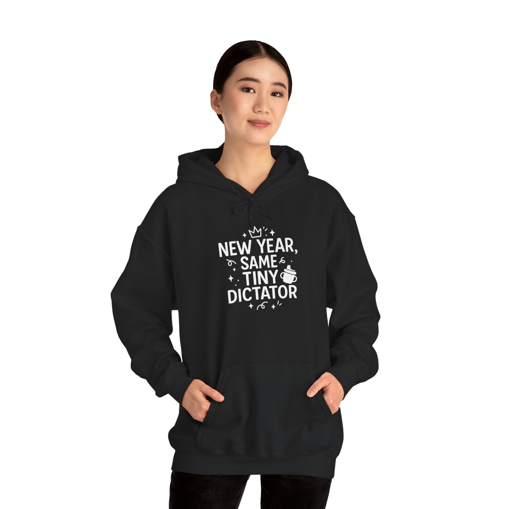 New Year Tiny Dictator Hoodie - Cozy Sweatshirt for Parents, Unisex Gift, Fun Holiday Apparel, Baby Wear Celebration