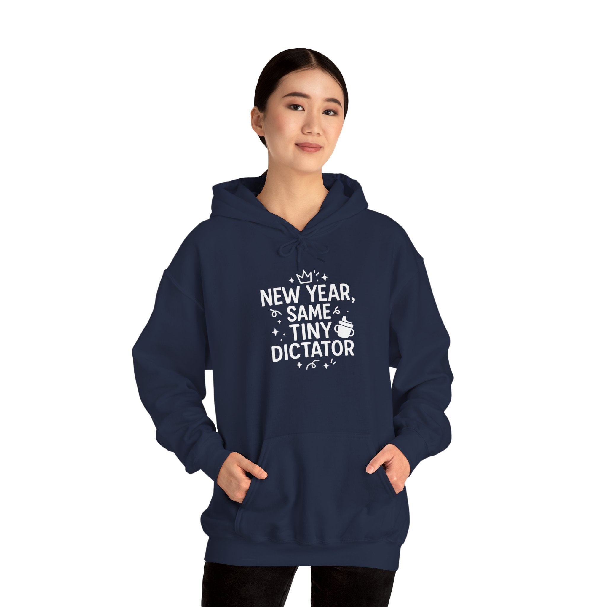 New Year Tiny Dictator Hoodie - Cozy Sweatshirt for Parents, Unisex Gift, Fun Holiday Apparel, Baby Wear Celebration