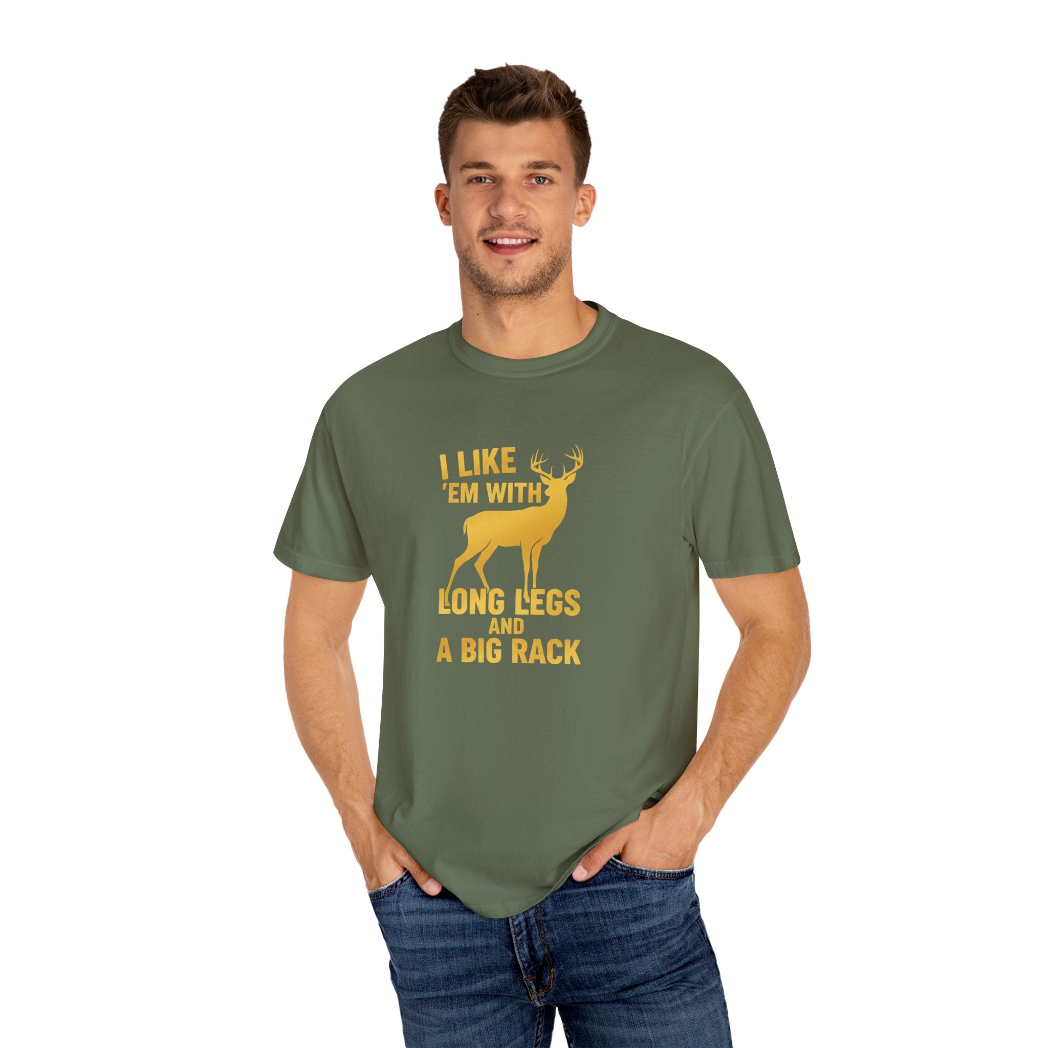 I Like 'Em With Long Legs Unisex Garment-Dyed T-Shirt