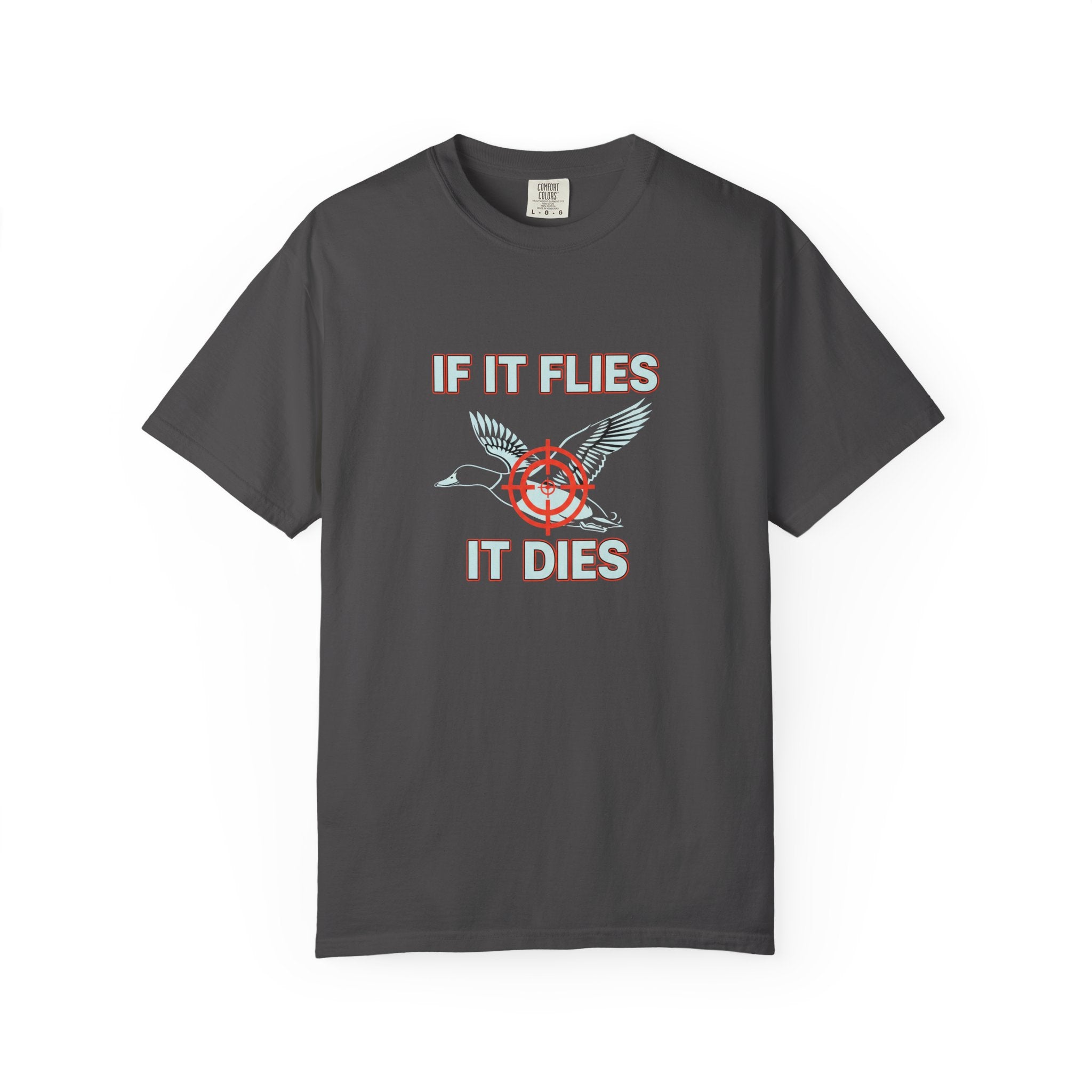 Vintage-Inspired Graphic T-Shirt "If It Flies, It Dies"