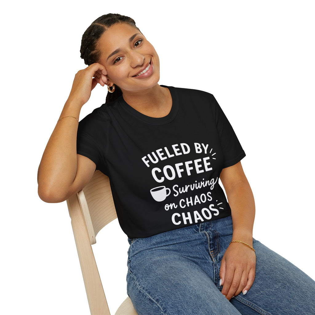 Coffee Lovers Unisex Softstyle T-Shirt | Fueled by Coffee, Gift for Friends, Casual Wear, Coffee Shop Tee, Everyday Comfort