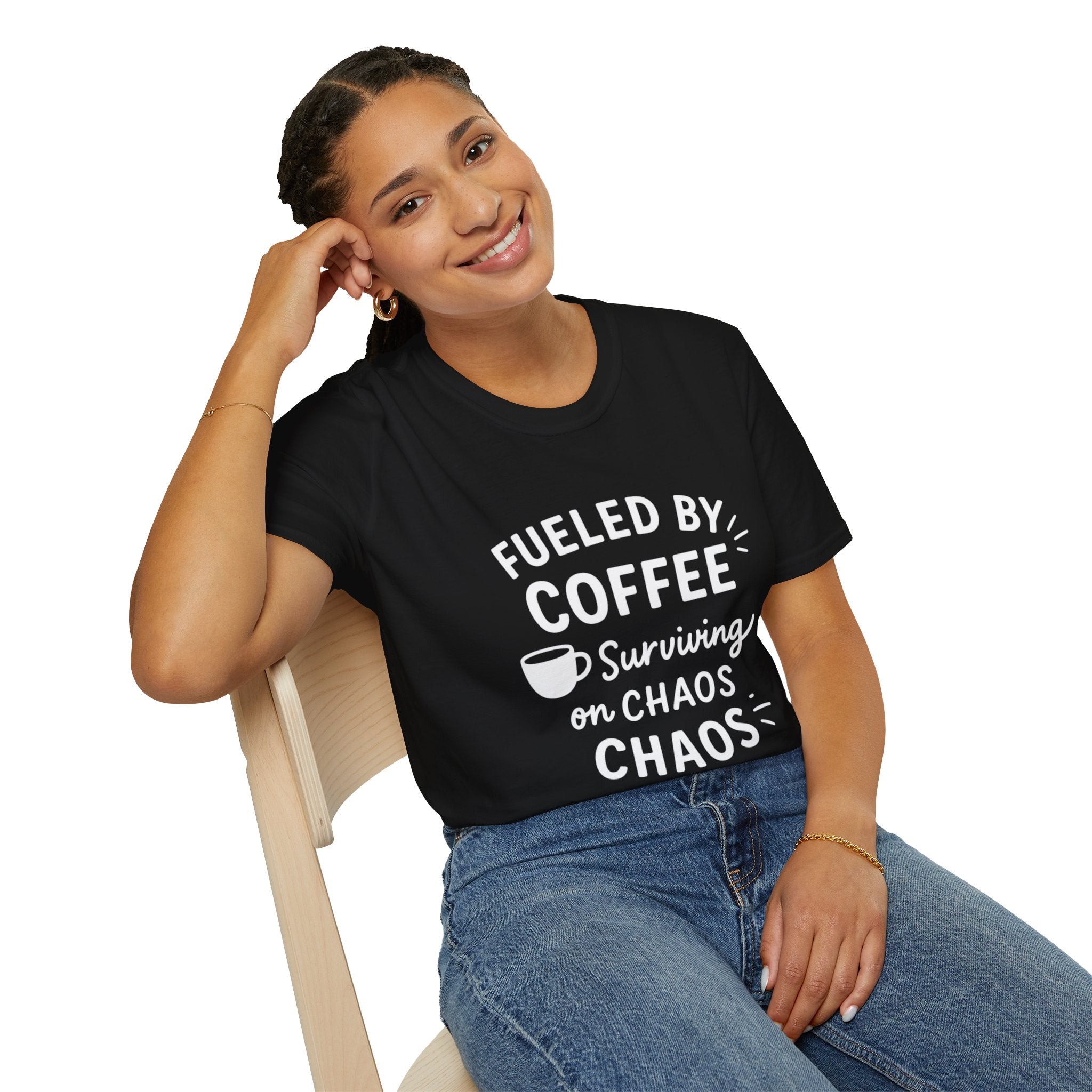 Coffee Lovers Unisex Softstyle T-Shirt | Fueled by Coffee, Gift for Friends, Casual Wear, Coffee Shop Tee, Everyday Comfort
