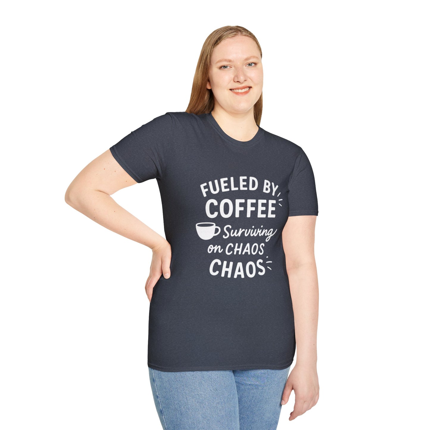 Coffee Lovers Unisex Softstyle T-Shirt | Fueled by Coffee, Gift for Friends, Casual Wear, Coffee Shop Tee, Everyday Comfort