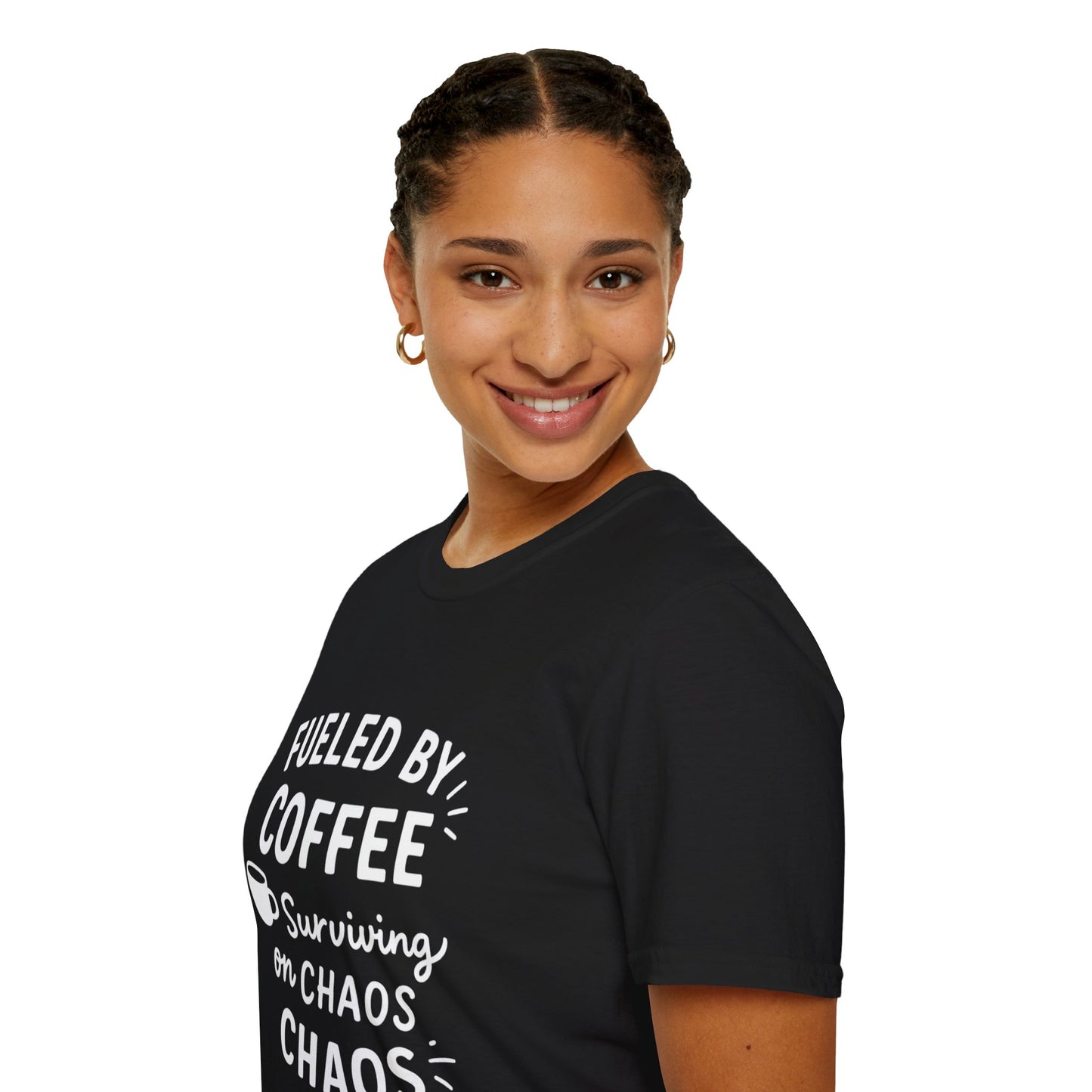 Coffee Lovers Unisex Softstyle T-Shirt | Fueled by Coffee, Gift for Friends, Casual Wear, Coffee Shop Tee, Everyday Comfort