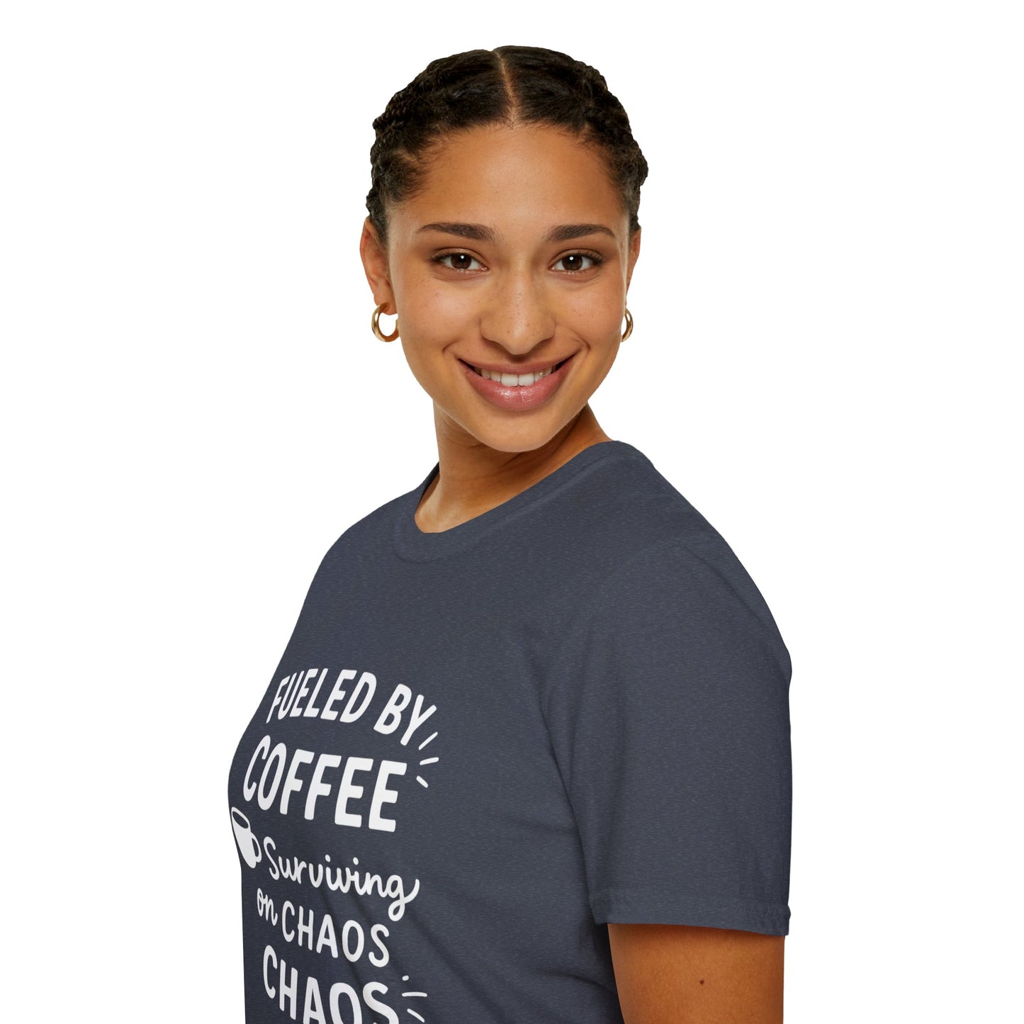 Coffee Lovers Unisex Softstyle T-Shirt | Fueled by Coffee, Gift for Friends, Casual Wear, Coffee Shop Tee, Everyday Comfort