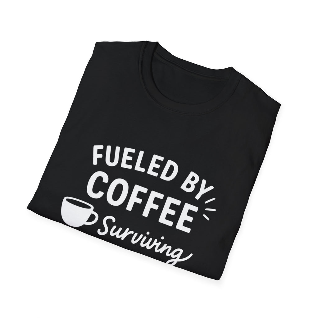 Coffee Lovers Unisex Softstyle T-Shirt | Fueled by Coffee, Gift for Friends, Casual Wear, Coffee Shop Tee, Everyday Comfort
