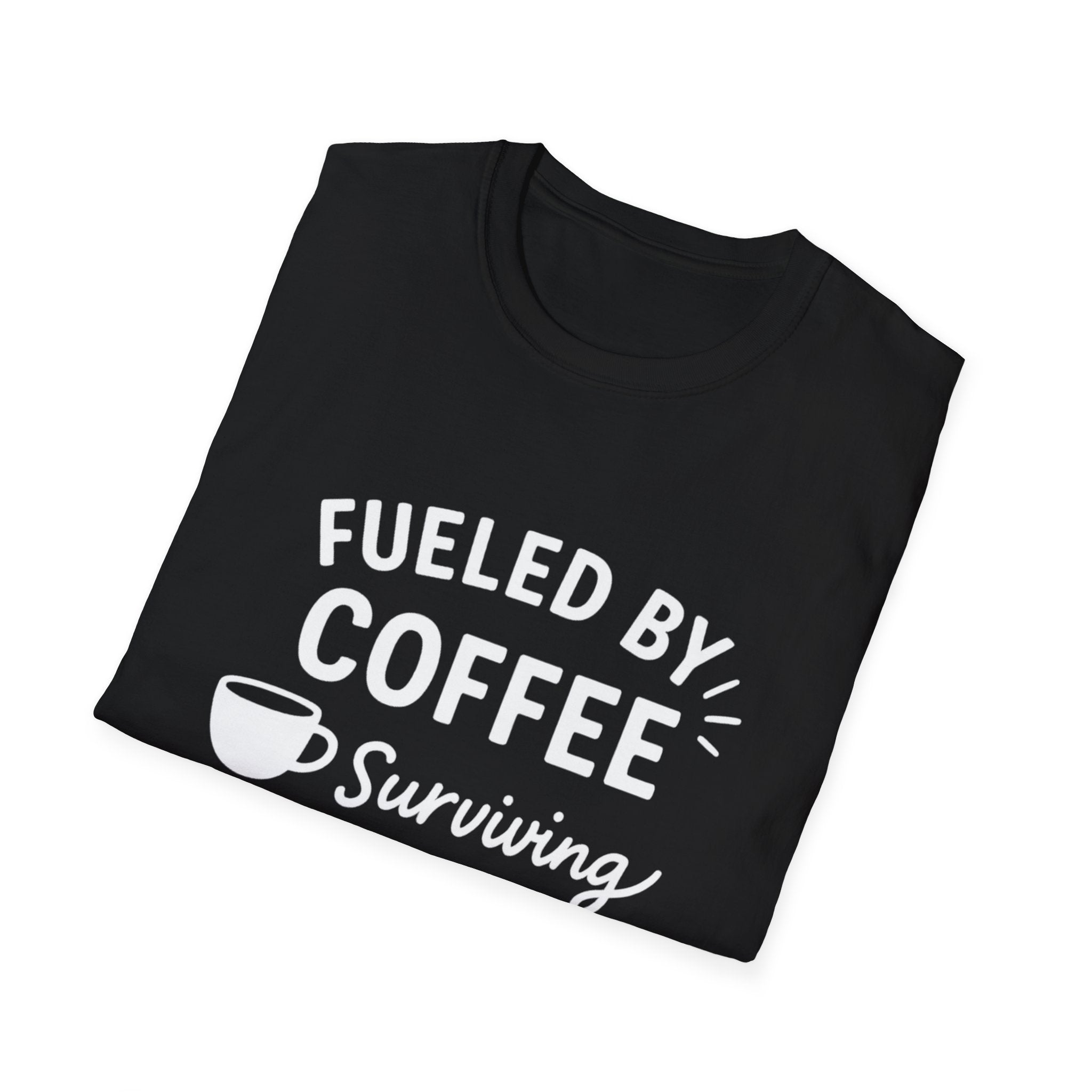 Coffee Lovers Unisex Softstyle T-Shirt | Fueled by Coffee, Gift for Friends, Casual Wear, Coffee Shop Tee, Everyday Comfort