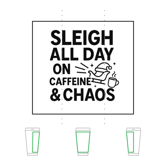 20oz Engraved Riva Tumbler - 'Sleigh All Day on Caffeine & Chaos' - Perfect Gift for Coffee Lovers, Holiday Cheer, Daily Motivation, [...]