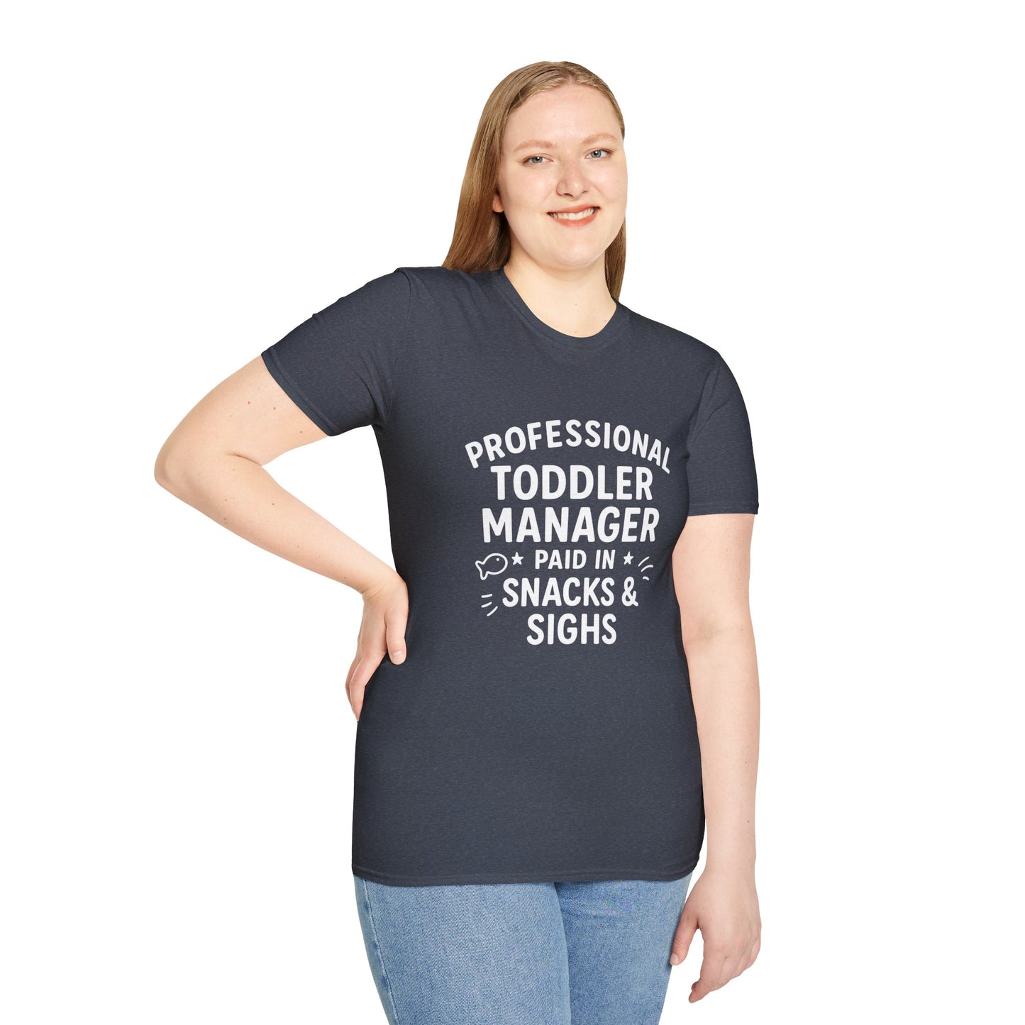 Professional Toddler Manager T-Shirt - Fun Parenting Gift, Unisex Tee for Moms/Dads, Funny Parenting Humor, Casual Wear, Birthday Gift