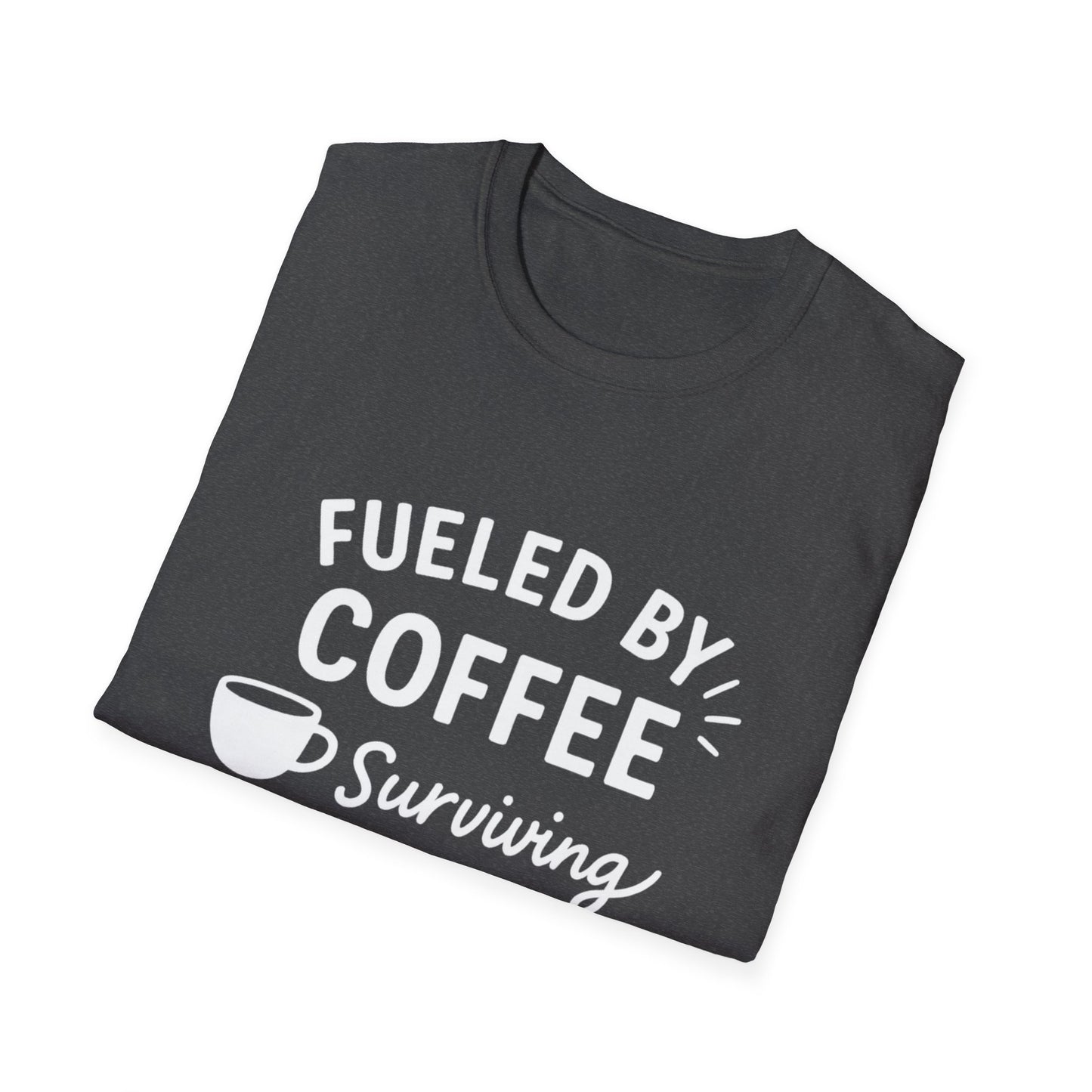 Coffee Lovers Unisex Softstyle T-Shirt | Fueled by Coffee, Gift for Friends, Casual Wear, Coffee Shop Tee, Everyday Comfort
