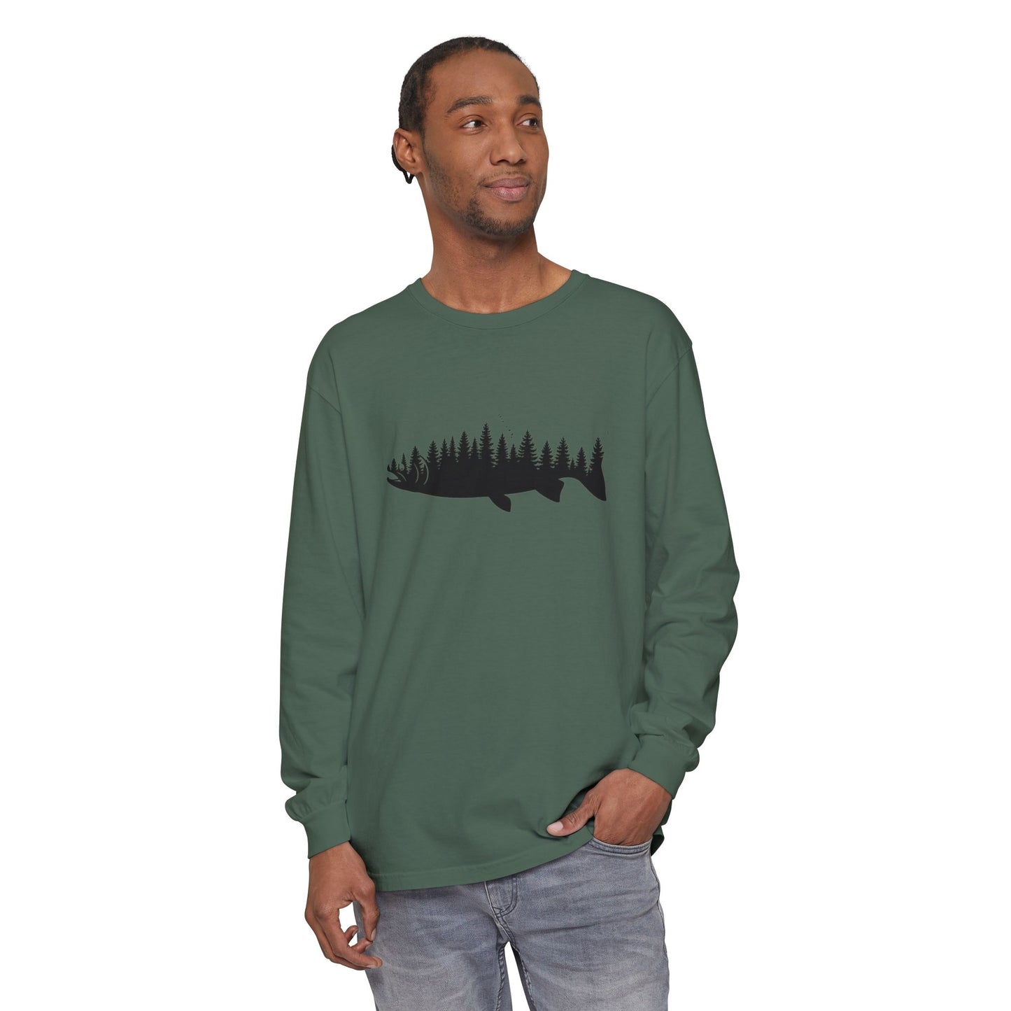Forest Silhouette Long Sleeve T-Shirt