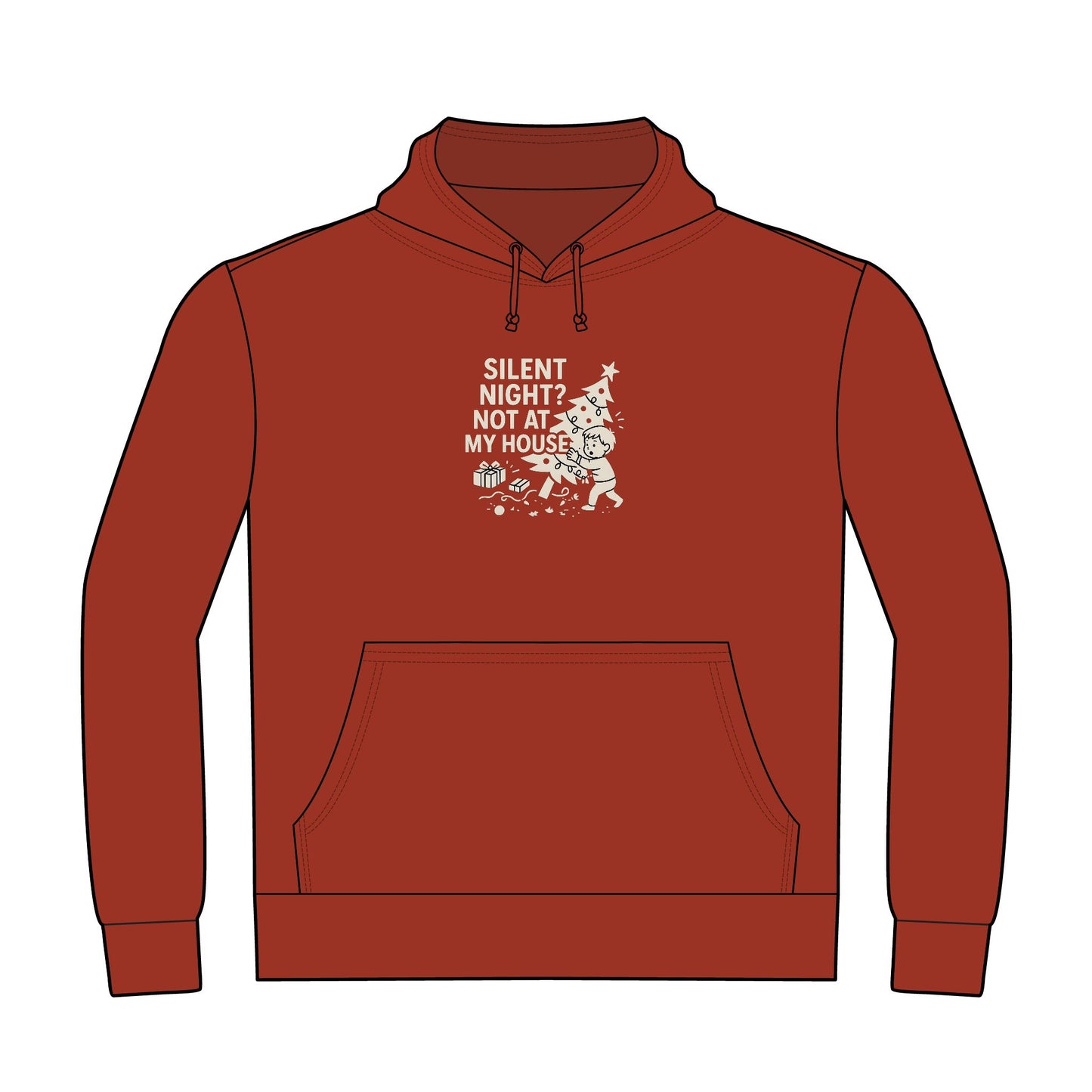 Unisex Heavyweight Pullover Hoodie - 'Silent Night? Not At My House' - Cozy Holiday Apparel, Funny Christmas Gift, Winterwear, Casual [...]