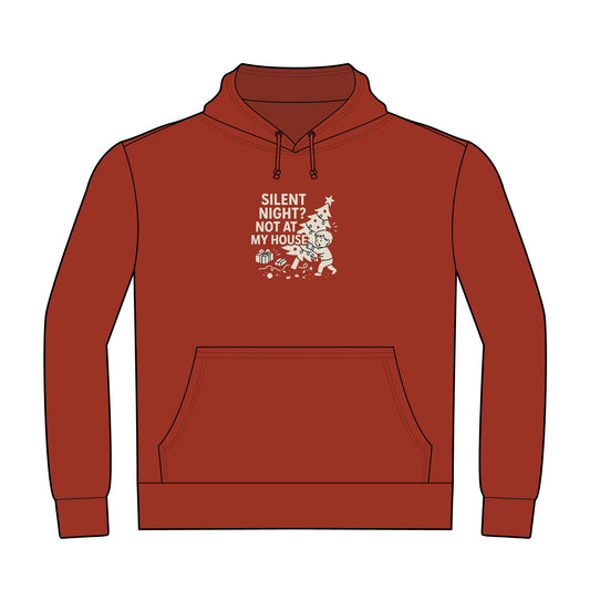 Unisex Heavyweight Pullover Hoodie - 'Silent Night? Not At My House' - Cozy Holiday Apparel, Funny Christmas Gift, Winterwear, Casual [...]