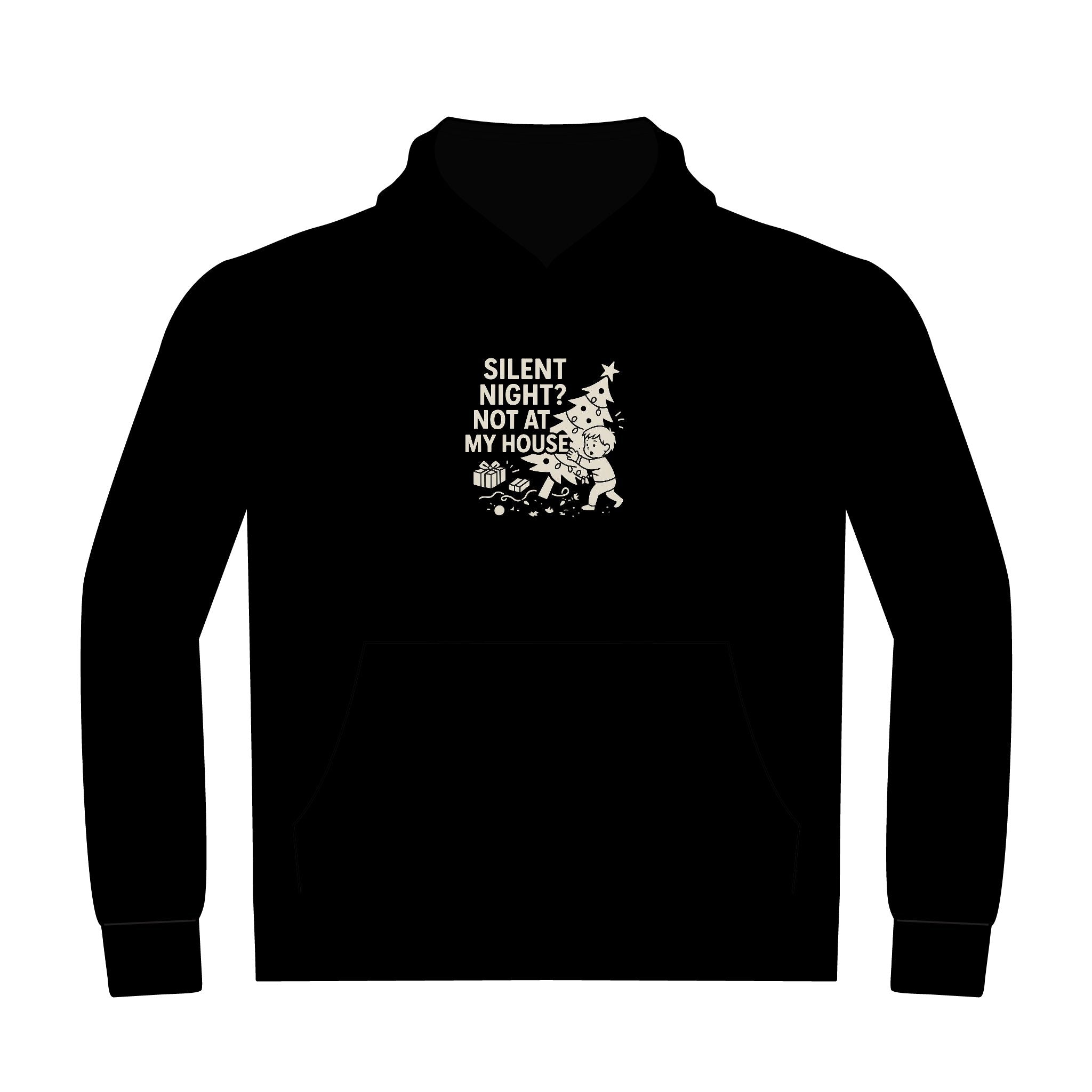 Unisex Heavyweight Pullover Hoodie - 'Silent Night? Not At My House' - Cozy Holiday Apparel, Funny Christmas Gift, Winterwear, Casual [...]