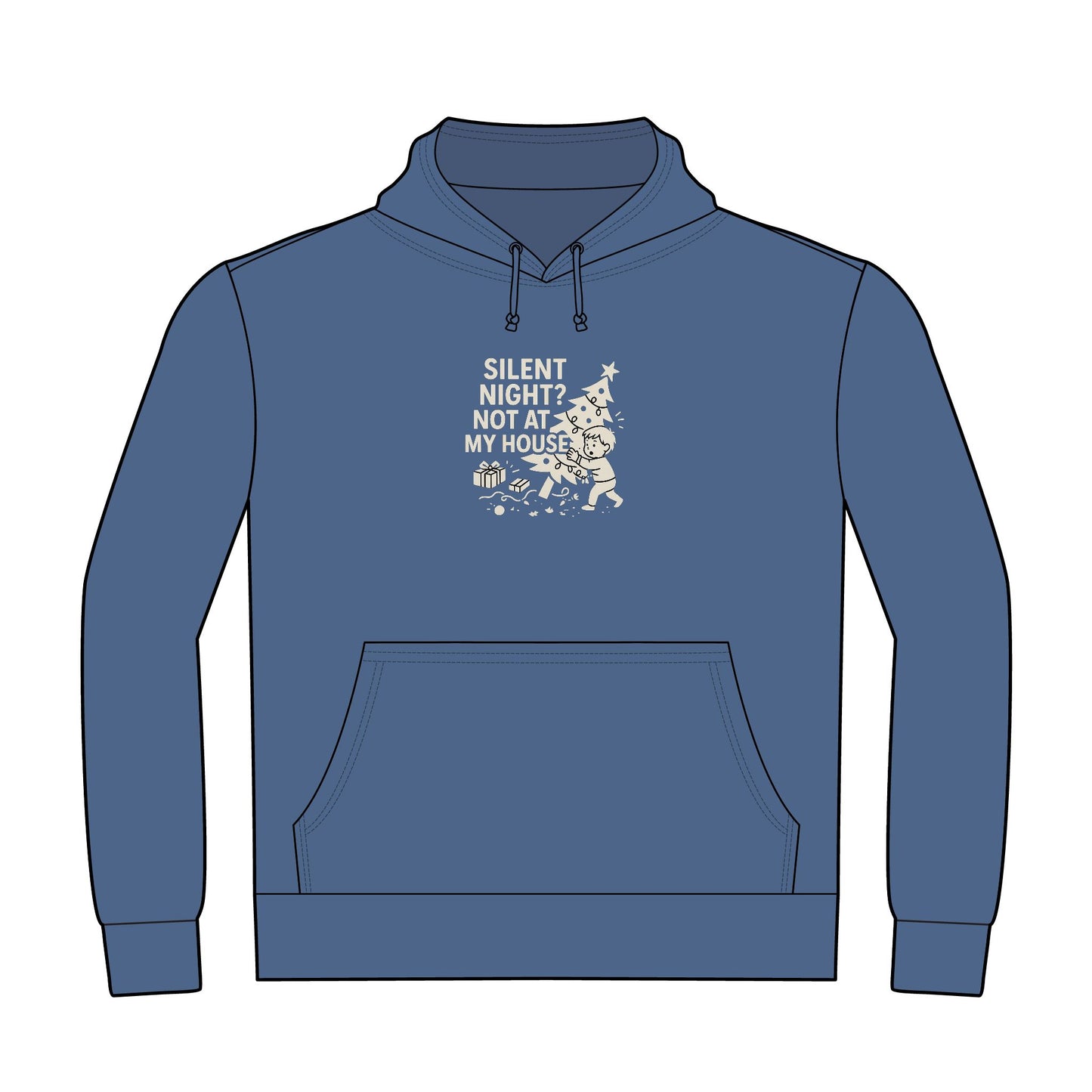 Unisex Heavyweight Pullover Hoodie - 'Silent Night? Not At My House' - Cozy Holiday Apparel, Funny Christmas Gift, Winterwear, Casual [...]