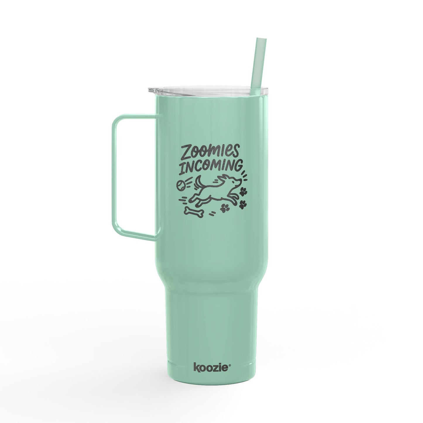 40oz Insulated Tumbler with Zoomies Incoming Puppy Engraving