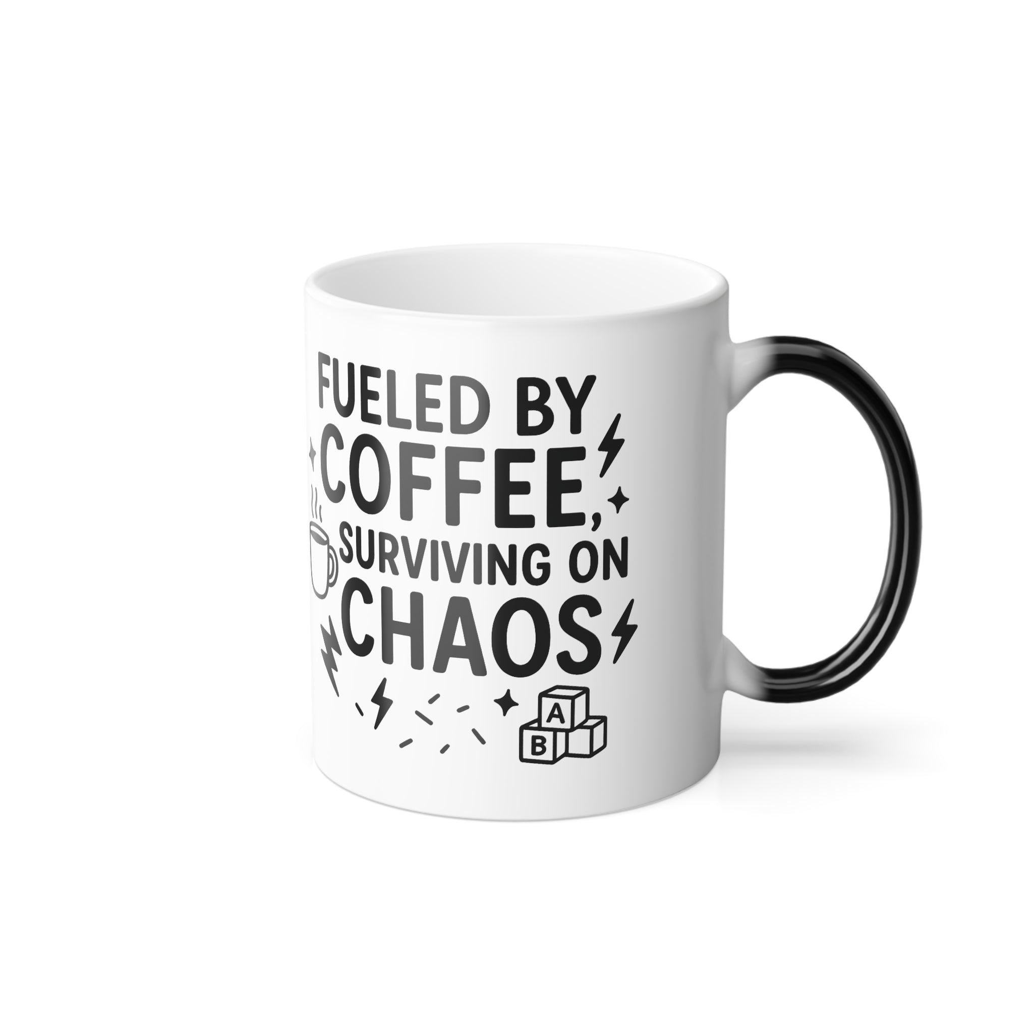 Color Morphing Coffee Mug, Fueling Coffee Survivors - Perfect Gift for Coffee Lovers, Teachers, Birthdays, Celebrations, Home Decor