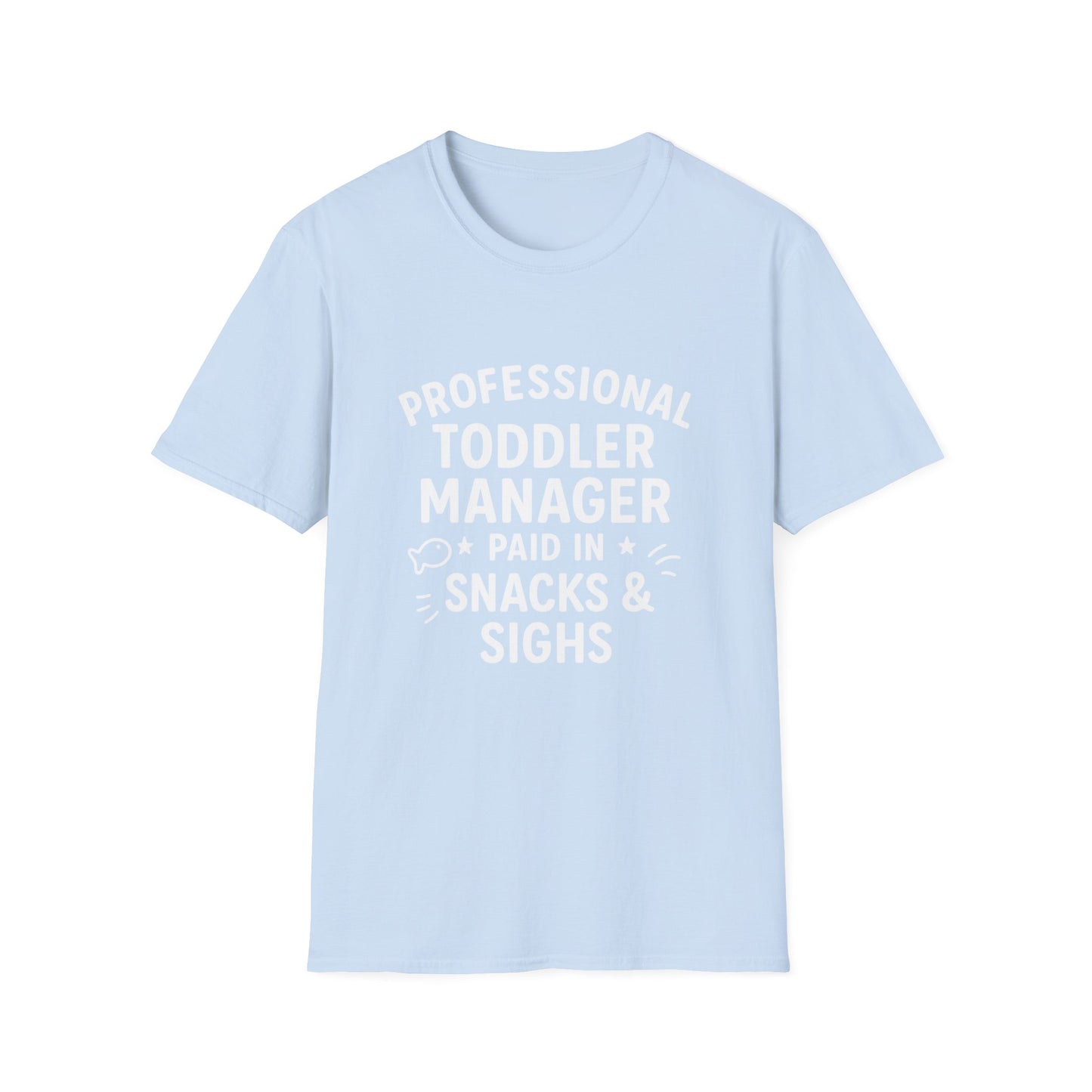 Professional Toddler Manager T-Shirt - Fun Parenting Gift, Unisex Tee for Moms/Dads, Funny Parenting Humor, Casual Wear, Birthday Gift